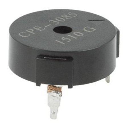CUI DEVICES Piezo Buzzers & Audio Indicators 29.5 Mm, 3 28 V, 82 Db, 3.6 Khz, Through Hole, Driving Circuit,  CPE-3085